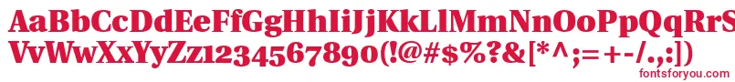 フォントUtopiaBlackWithOldstyleFigures – 白い背景に赤い文字