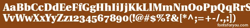 UtopiaBlackWithOldstyleFigures Font – White Fonts on Brown Background