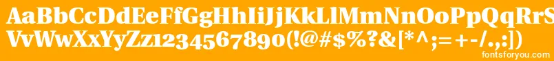 UtopiaBlackWithOldstyleFigures Font – White Fonts on Orange Background