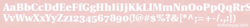 UtopiaBlackWithOldstyleFigures Font – White Fonts on Pink Background