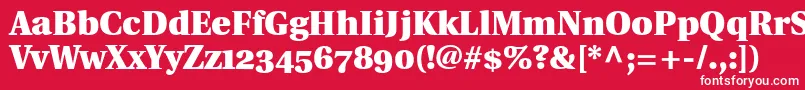 UtopiaBlackWithOldstyleFigures Font – White Fonts on Red Background