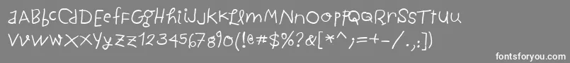 ChildwrittenBold Font – White Fonts on Gray Background
