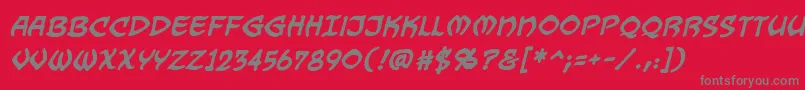 DragonbonesBbBold Font – Gray Fonts on Red Background