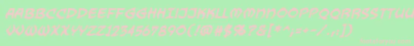 DragonbonesBbBold-fontti – vaaleanpunaiset fontit vihreällä taustalla