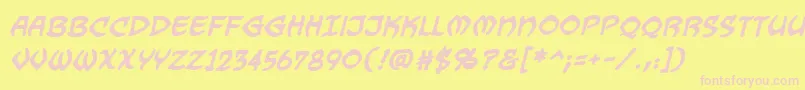 DragonbonesBbBold Font – Pink Fonts on Yellow Background