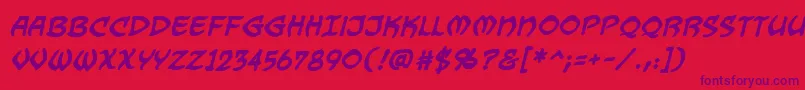 DragonbonesBbBold Font – Purple Fonts on Red Background