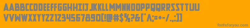 Newcomictitlebold-Schriftart – Graue Schriften auf orangefarbenem Hintergrund