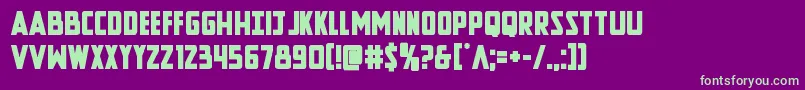 Newcomictitlebold Font – Green Fonts on Purple Background