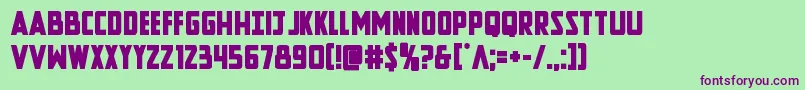 Newcomictitlebold Font – Purple Fonts on Green Background