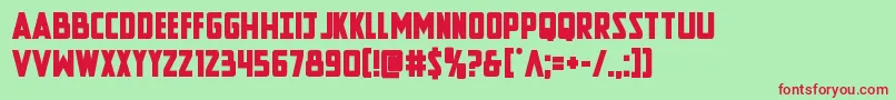 Newcomictitlebold Font – Red Fonts on Green Background