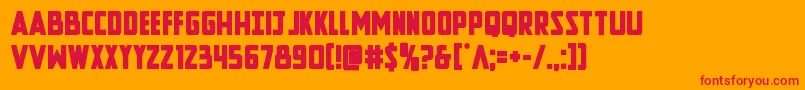 フォントNewcomictitlebold – オレンジの背景に赤い文字