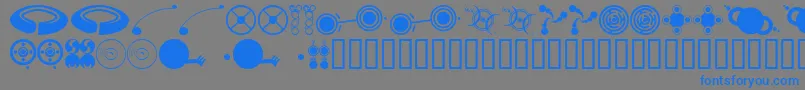 CropbatsIiAoe Font – Blue Fonts on Gray Background