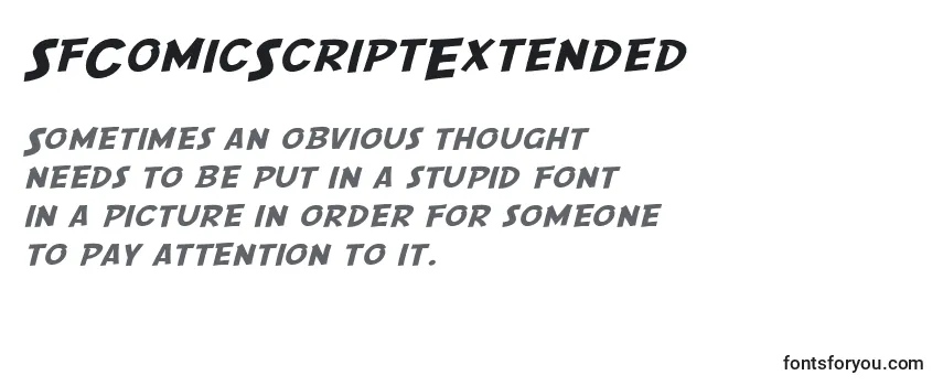 Review of the SfComicScriptExtended Font