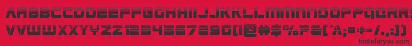 More about Edgeracerhalf Font Edgeracerhalf Font – Black Fonts on Red Background