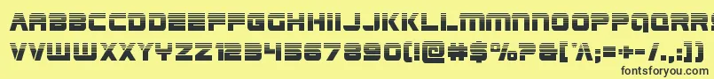 Edgeracerhalf Font – Black Fonts on Yellow Background