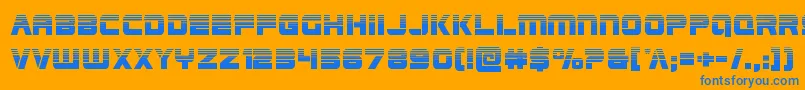 Edgeracerhalf Font – Blue Fonts on Orange Background