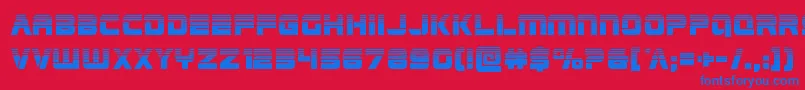 Edgeracerhalf Font – Blue Fonts on Red Background