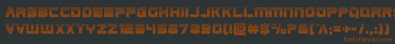 Edgeracerhalf Font – Brown Fonts on Black Background