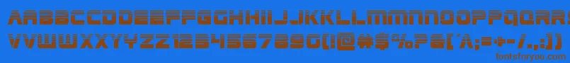 Edgeracerhalf Font – Brown Fonts on Blue Background