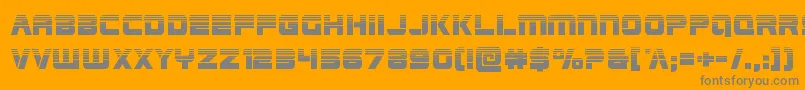 Edgeracerhalf Font – Gray Fonts on Orange Background