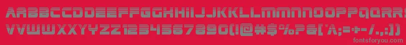 フォントEdgeracerhalf – 赤い背景に灰色の文字