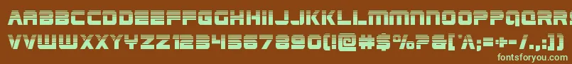 Edgeracerhalf Font – Green Fonts on Brown Background