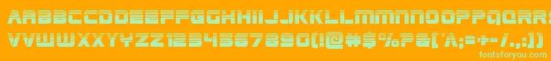Edgeracerhalf Font – Green Fonts on Orange Background