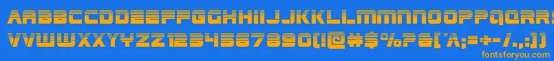 Edgeracerhalf Font – Orange Fonts on Blue Background
