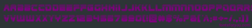 Edgeracerhalf-Schriftart – Violette Schriften auf schwarzem Hintergrund