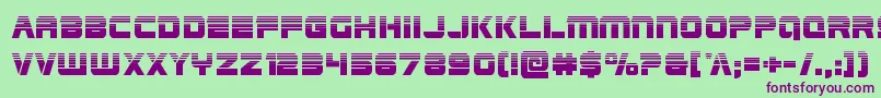 Edgeracerhalf Font – Purple Fonts on Green Background