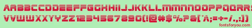 Edgeracerhalf Font – Red Fonts on Green Background