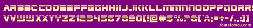 Edgeracerhalf Font – Yellow Fonts on Purple Background