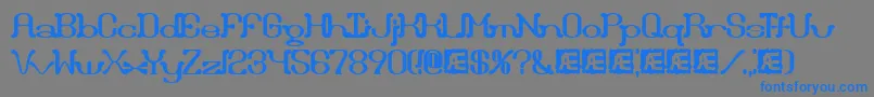 DraggleOverKernedBrk Font – Blue Fonts on Gray Background