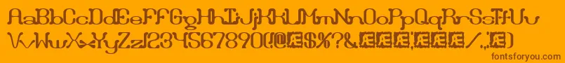 DraggleOverKernedBrk Font – Brown Fonts on Orange Background