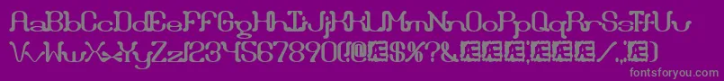 DraggleOverKernedBrk Font – Gray Fonts on Purple Background