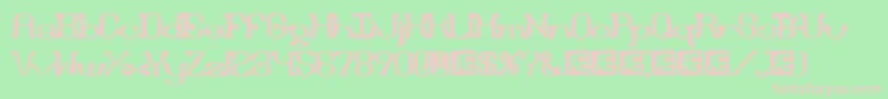 DraggleOverKernedBrk Font – Pink Fonts on Green Background