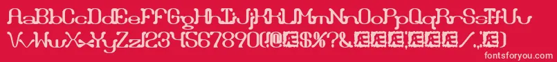 More about DraggleOverKernedBrk Font DraggleOverKernedBrk Font – Pink Fonts on Red Background