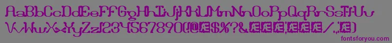 DraggleOverKernedBrk Font – Purple Fonts on Gray Background