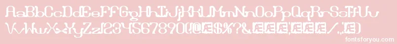 DraggleOverKernedBrk Font – White Fonts on Pink Background