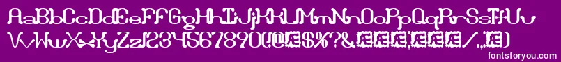 DraggleOverKernedBrk Font – White Fonts on Purple Background