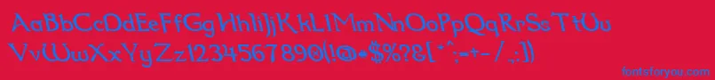 Dumbledor2RevItalic Font – Blue Fonts on Red Background