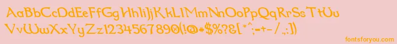 Dumbledor2RevItalic Font – Orange Fonts on Pink Background