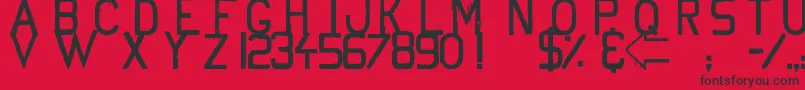 NoSillyWalkThere Font – Black Fonts on Red Background