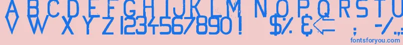 NoSillyWalkThere Font – Blue Fonts on Pink Background