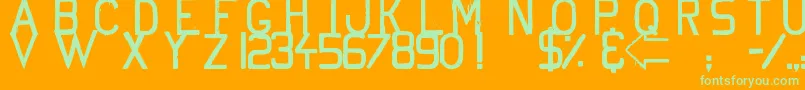 NoSillyWalkThere Font – Green Fonts on Orange Background