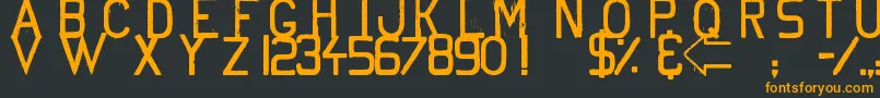 NoSillyWalkThere Font – Orange Fonts on Black Background