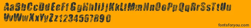 Vtkshardness Font – Black Fonts on Orange Background