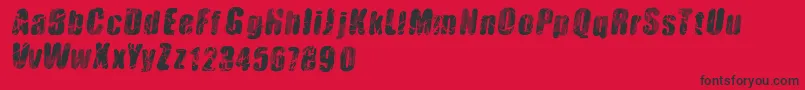 Vtkshardness Font – Black Fonts on Red Background