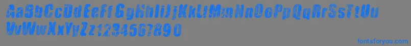 Vtkshardness Font – Blue Fonts on Gray Background