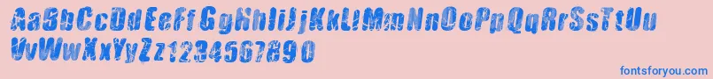 Vtkshardness Font – Blue Fonts on Pink Background